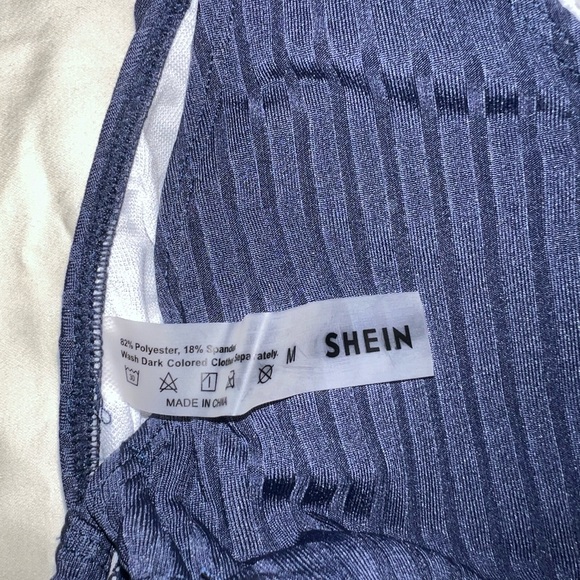 SHEIN Navy One-Piece with Side Cutouts and Ties - Picture 5 of 5